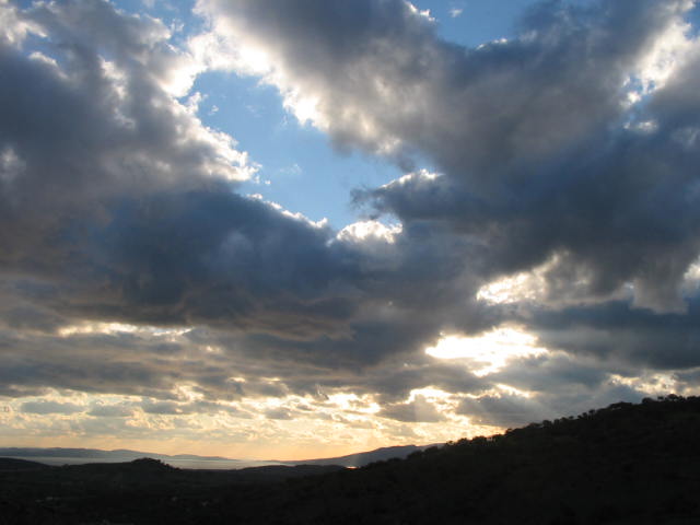 夕日